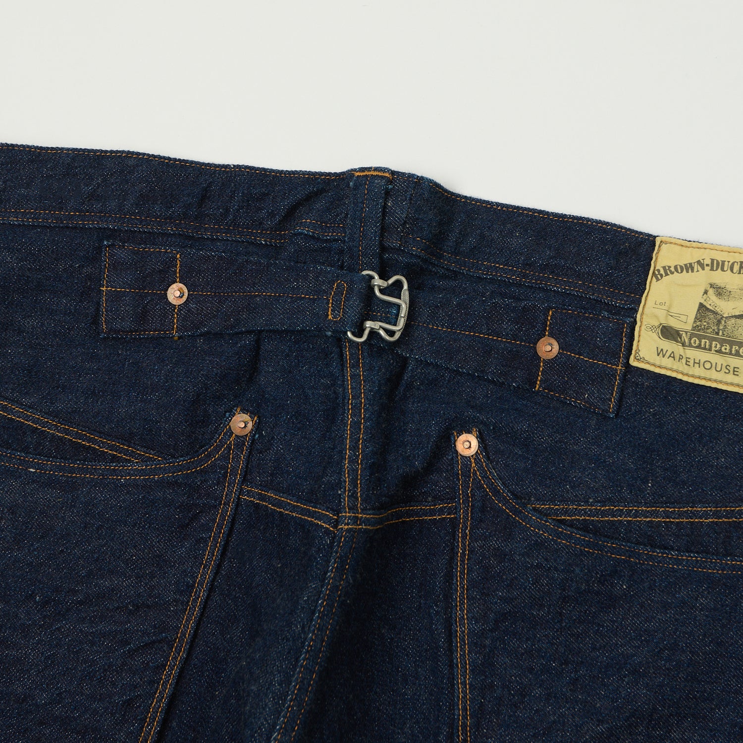 Warehouse & Co 'Brown-Duck & Digger' Regular Straight Jean - Rinsed