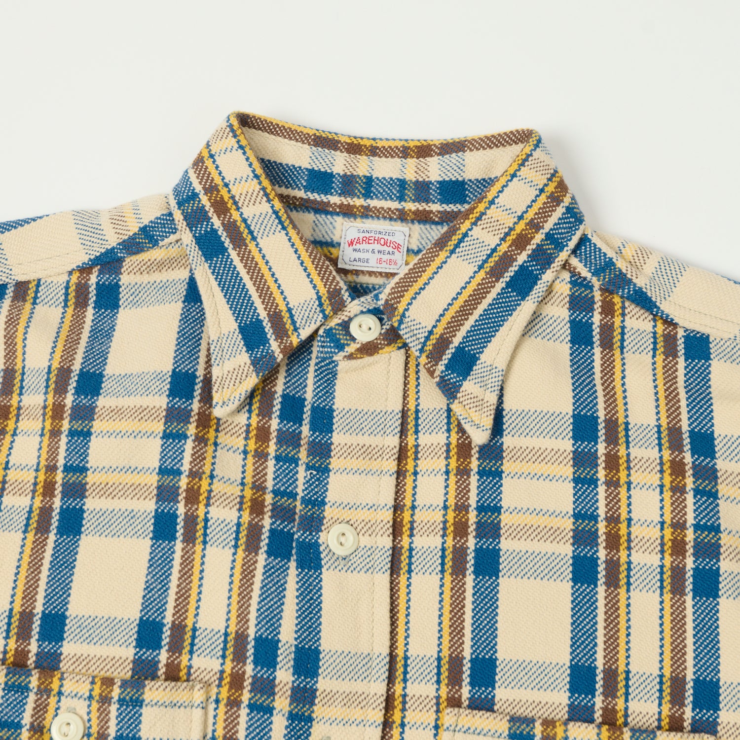 Warehouse & Co 3104 Plaid Flannel Shirt - Blue/Yellow
