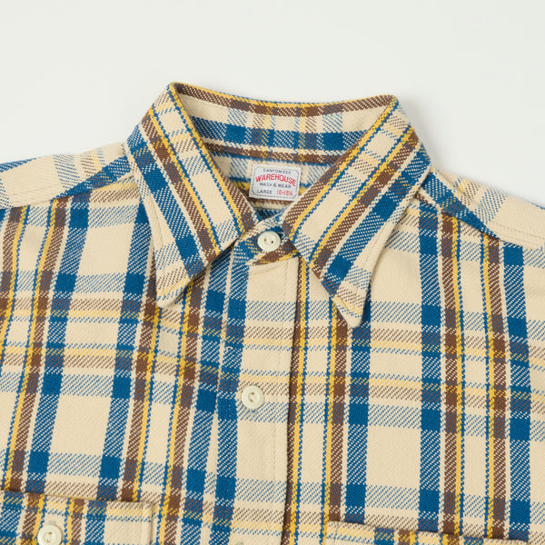 Warehouse & Co 3104 '24 Flannel Shirt 'B Pattern' - Blue