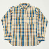 Warehouse & Co 3104 '24 Flannel Shirt 'B Pattern' - Blue