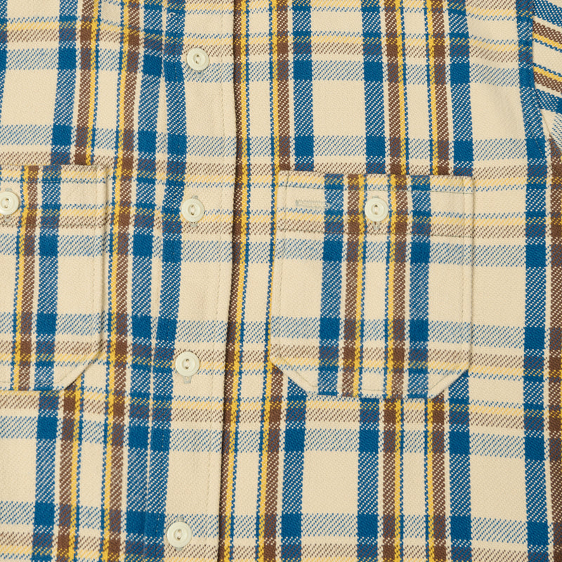 Warehouse & Co 3104 '24 Flannel Shirt 'B Pattern' - Blue