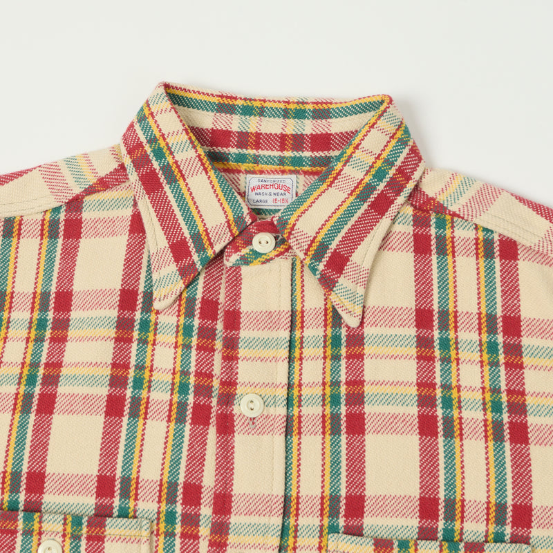 Warehouse & Co 3104 '24 Flannel Shirt 'B Pattern' - Red