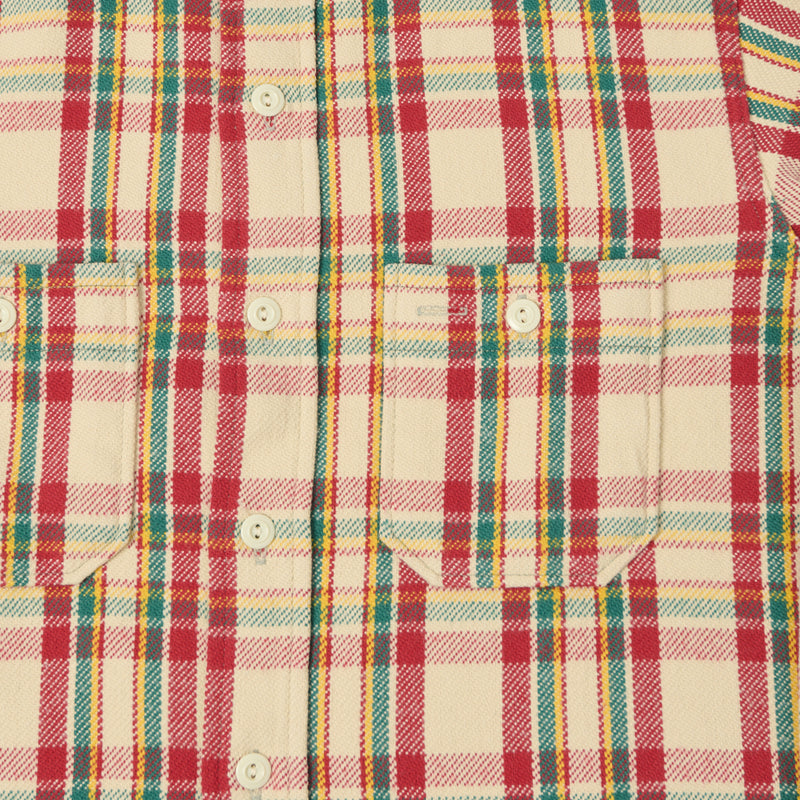 Warehouse & Co 3104 '24 Flannel Shirt 'B Pattern' - Red