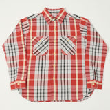 Warehouse & Co 3104 '24 Flannel Shirt 'C Pattern' - Red