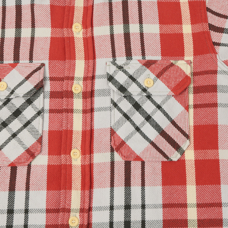 Warehouse & Co 3104 '24 Flannel Shirt 'C Pattern' - Red