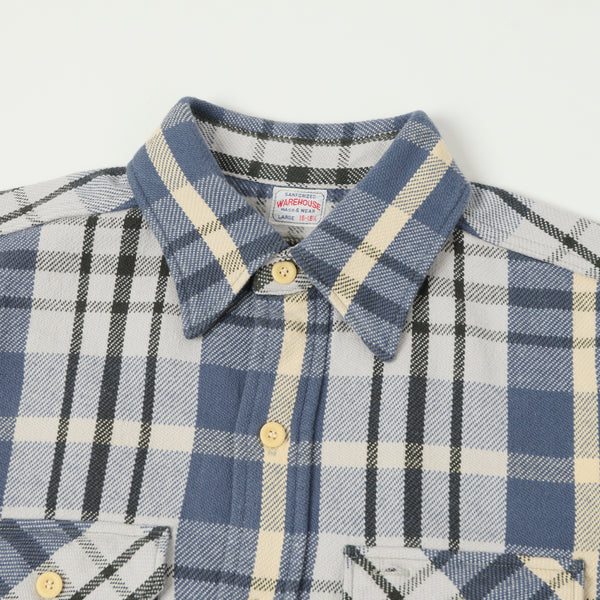 Warehouse & Co 3104 '24 Flannel Shirt 'C Pattern' - Blue