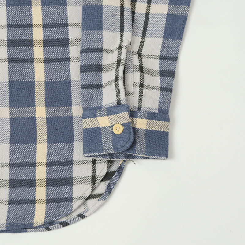 Warehouse & Co 3104 '24 Flannel Shirt 'C Pattern' - Blue