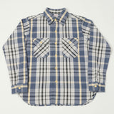 Warehouse & Co 3104 '24 Flannel Shirt 'C Pattern' - Blue