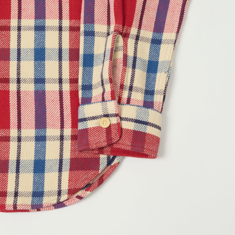 Warehouse & Co 3104 '24 Flannel Shirt 'D Pattern' - Red