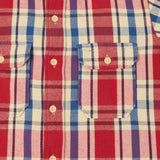 Warehouse & Co 3104 '24 Flannel Shirt 'D Pattern' - Red