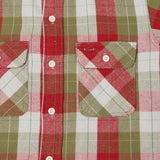 Warehouse & Co 3104 '24 Flannel Shirt 'E Pattern' - Red