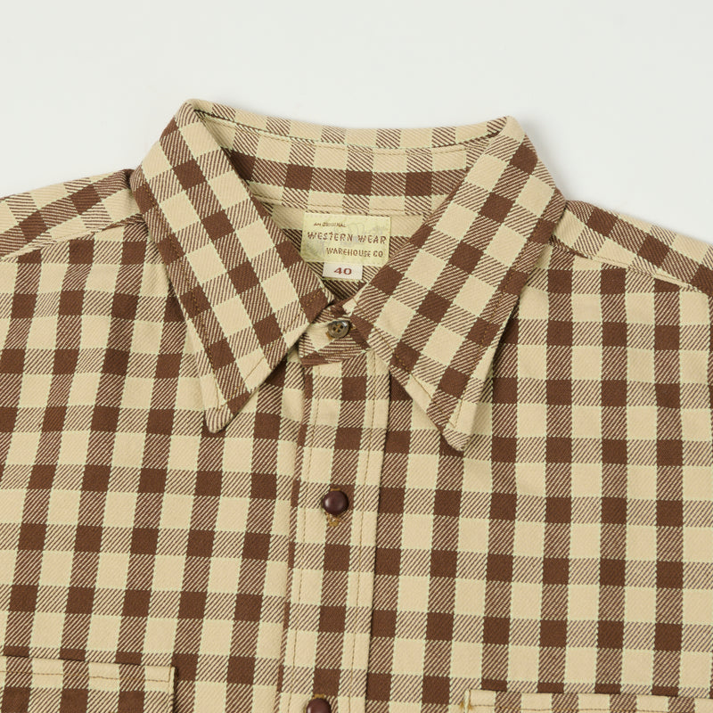 Warehouse & Co 3052 Longhorn Flannel Western Shirt - Brown