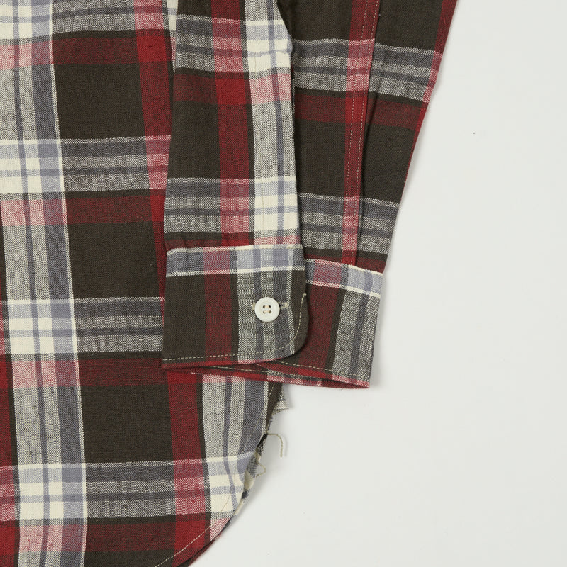 Warehouse & Co 3055 'B Pattern' Check Work Shirt - Charcoal