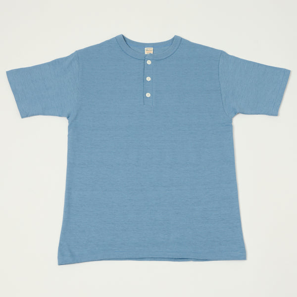Warehouse & Co 4601 S/S Henley - Pale Blue