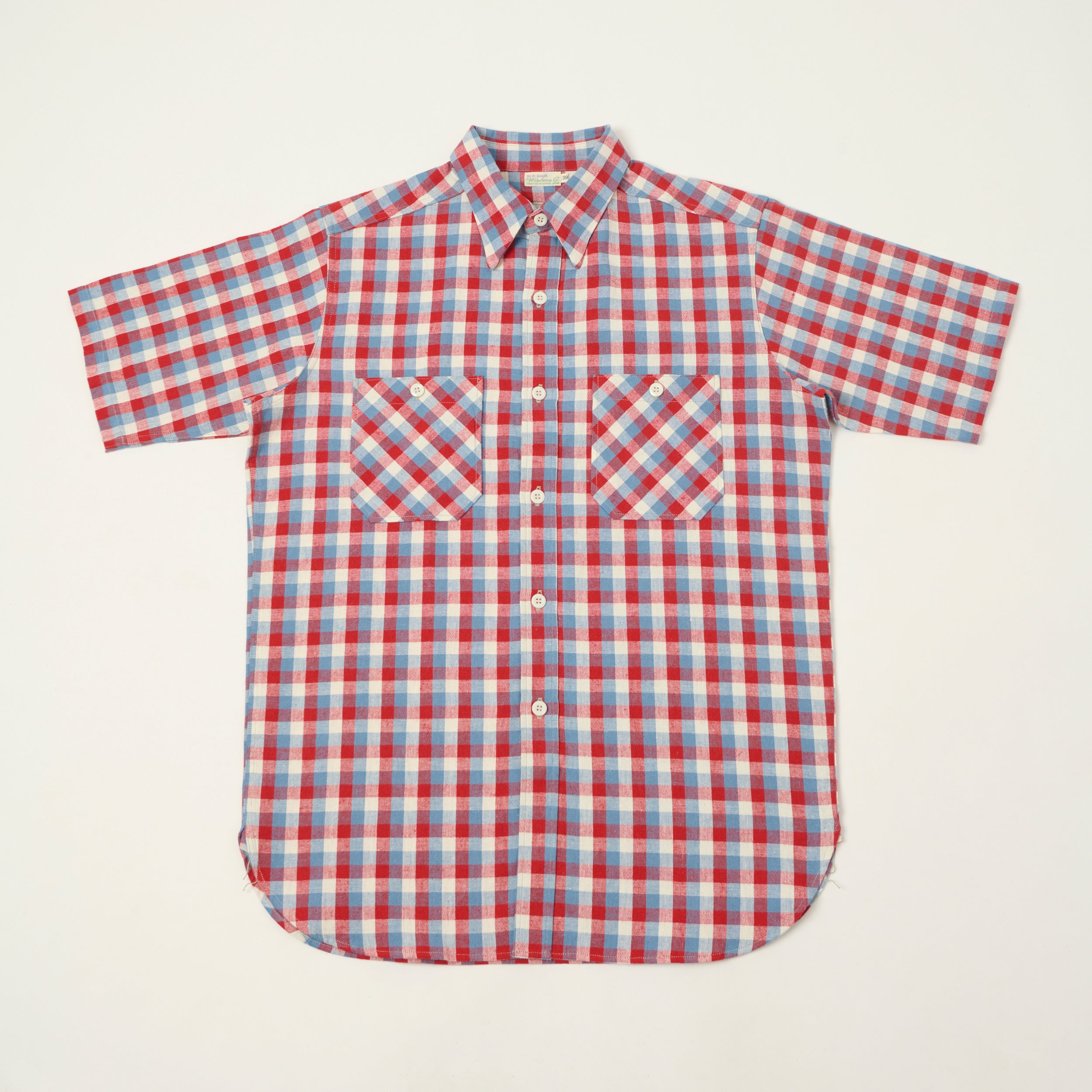 Warehouse & Co 3091 Duck Digger Open Collar Chambray Shirt - Blue