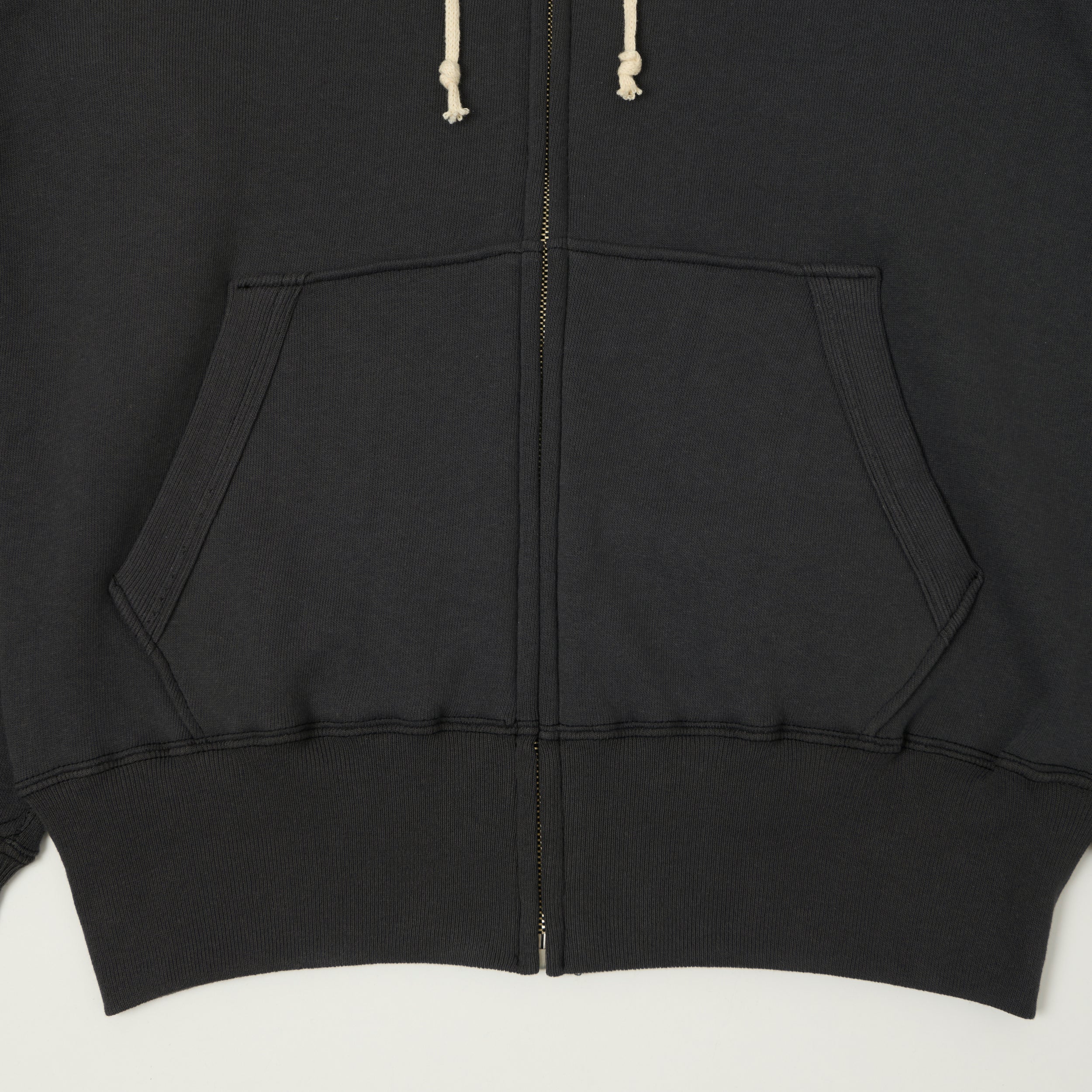 Warehouse & Co 496 Raglan Sleeve Zip Through Hoodie - Black