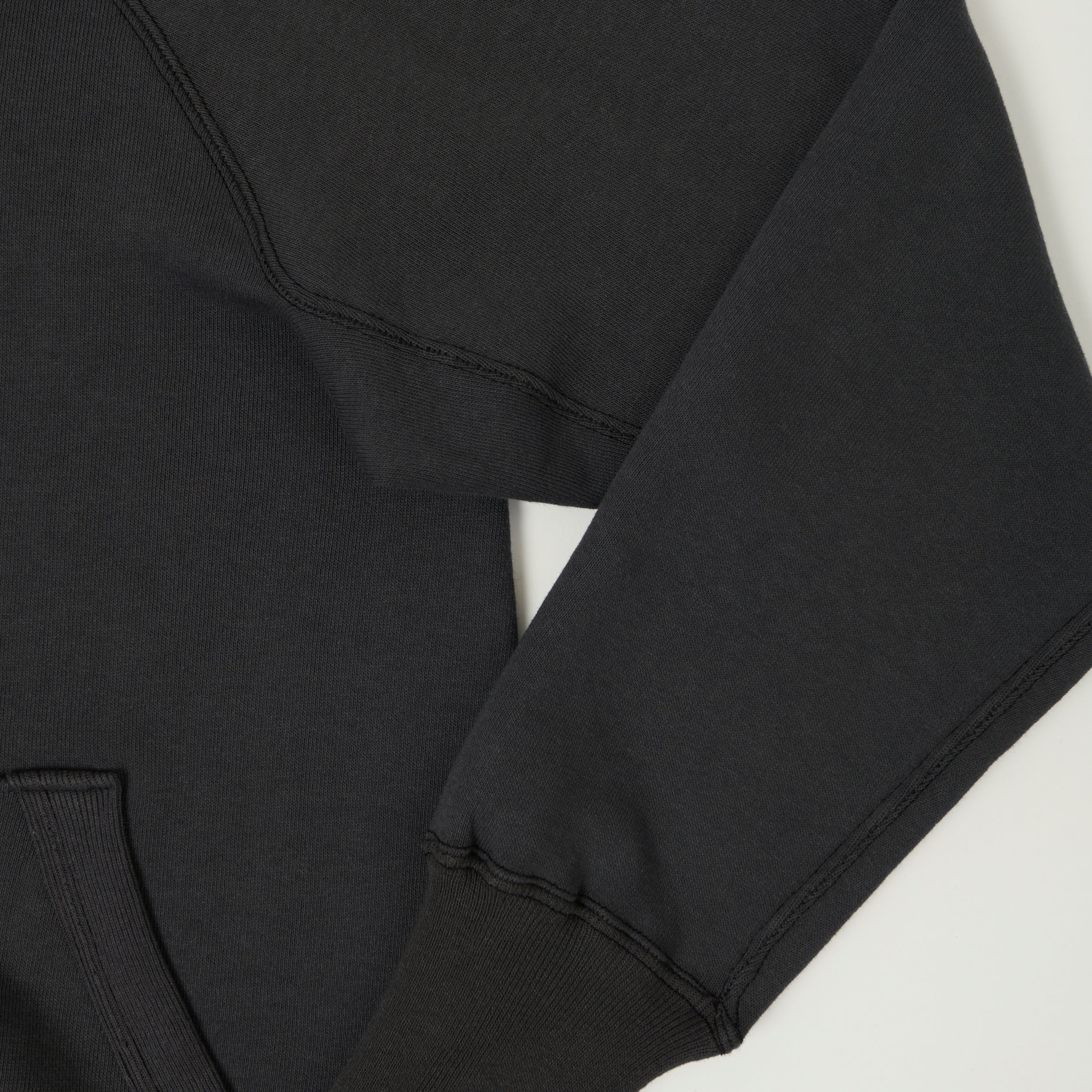 Warehouse & Co 496 Raglan Sleeve Zip Through Hoodie - Black