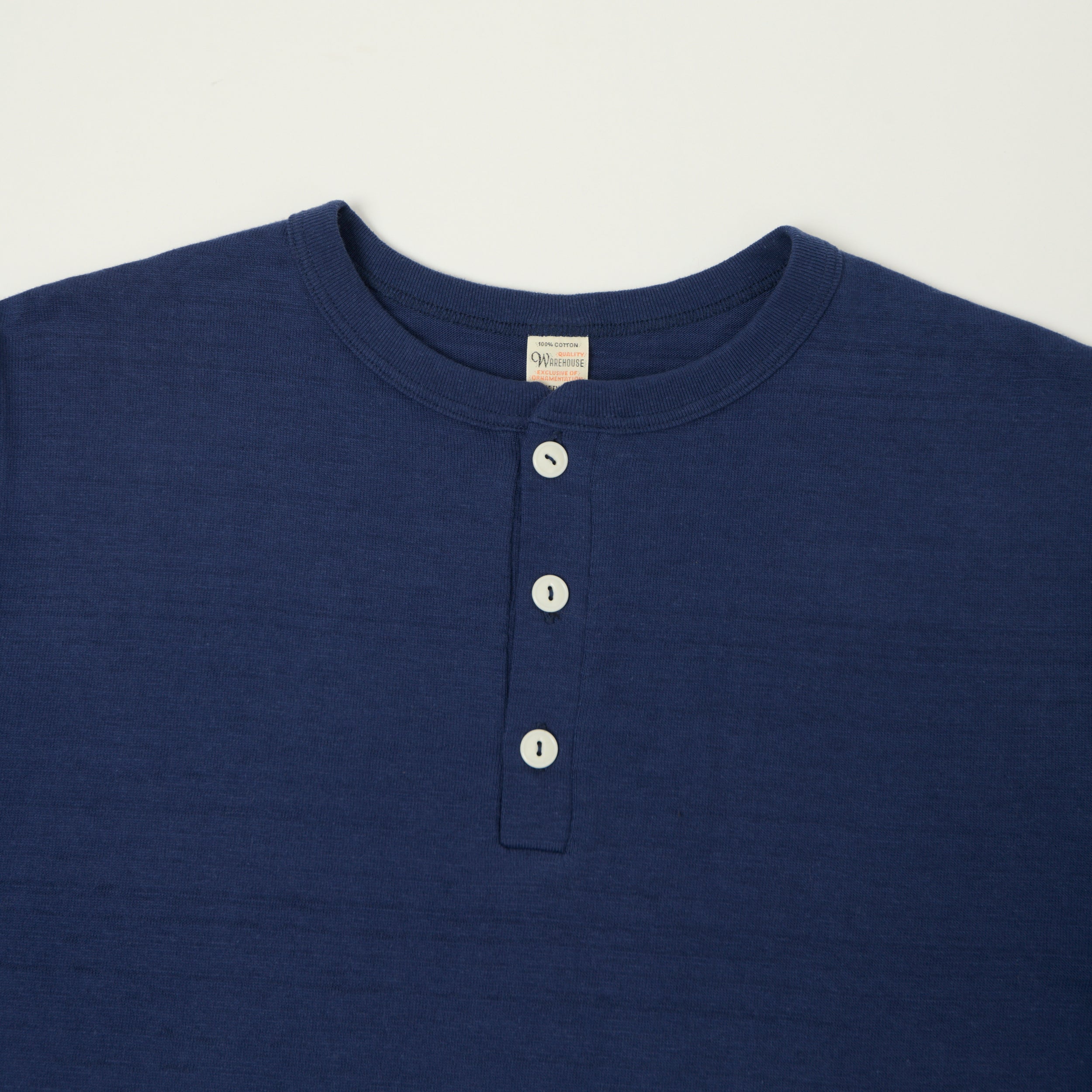 Warehouse & Co 5907 Long Sleeve Henley - Navy