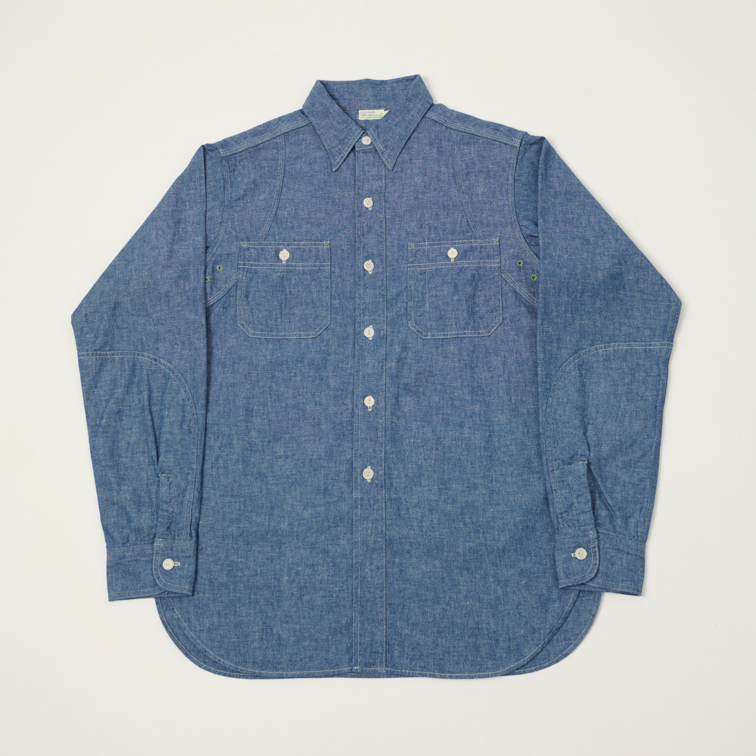 Warehouse & Co 3044 Duck Digger U.S. Navy Chambray Shirt - Sax