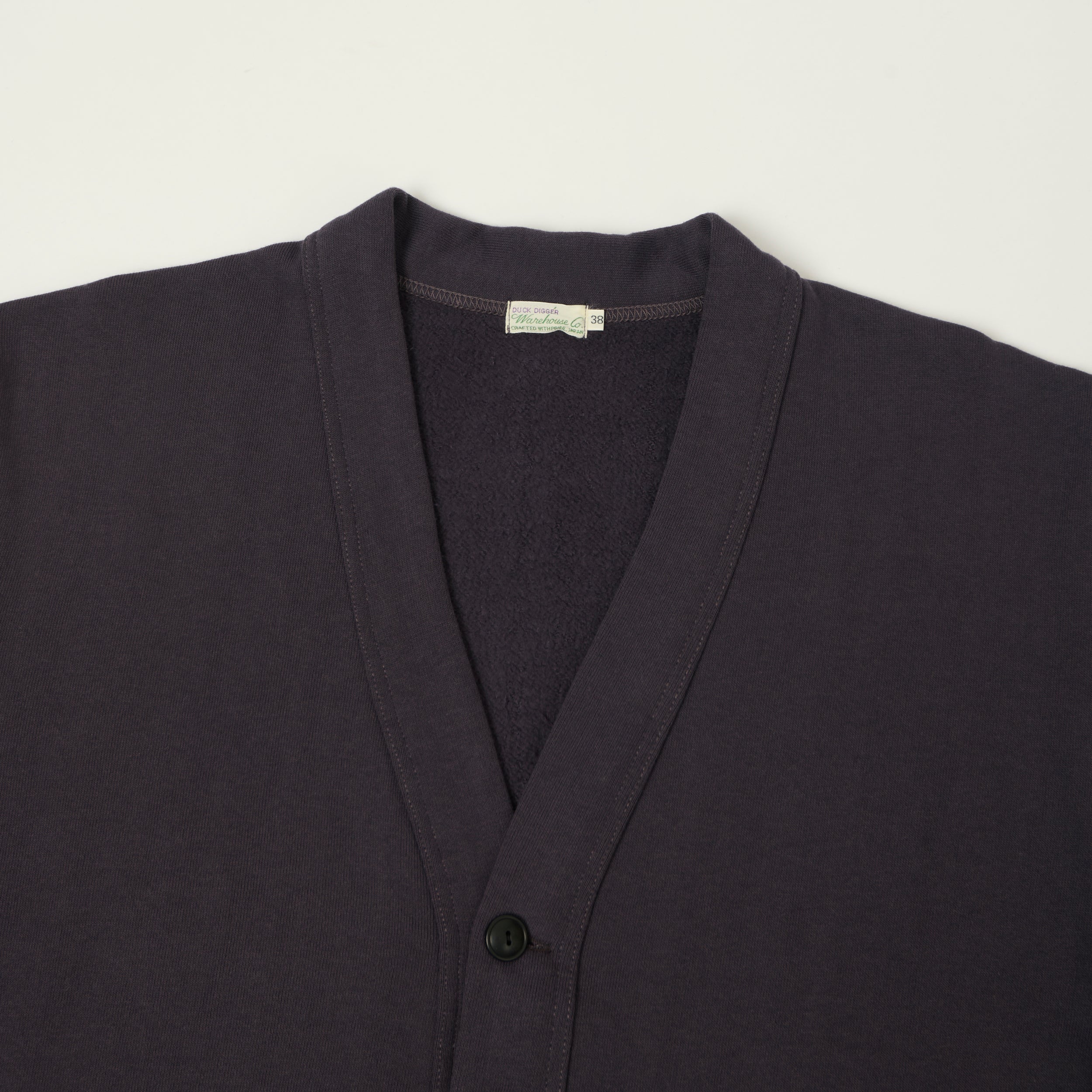 Warehouse & Co 'Duck Digger' 498 Sweat Cardigan - Dark Navy