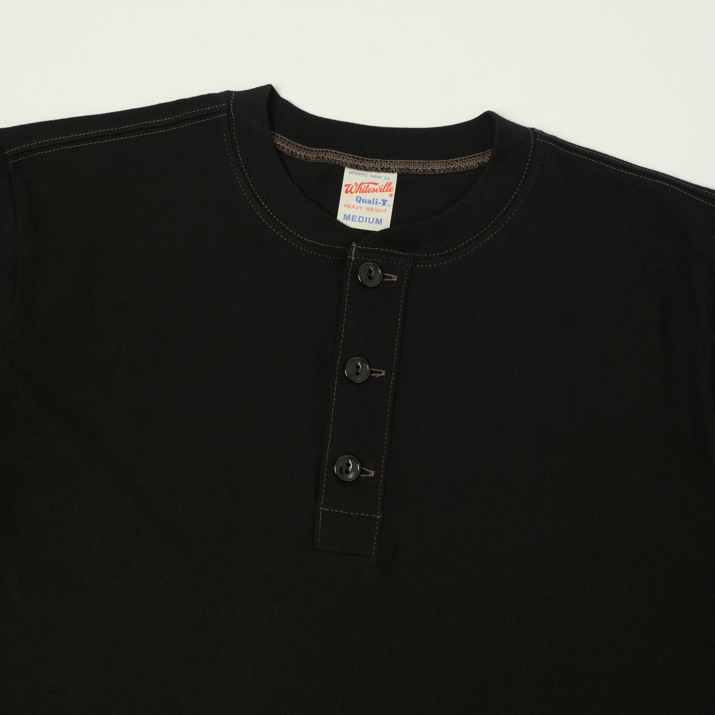 Whitesville Classic Henley T-Shirt - Black