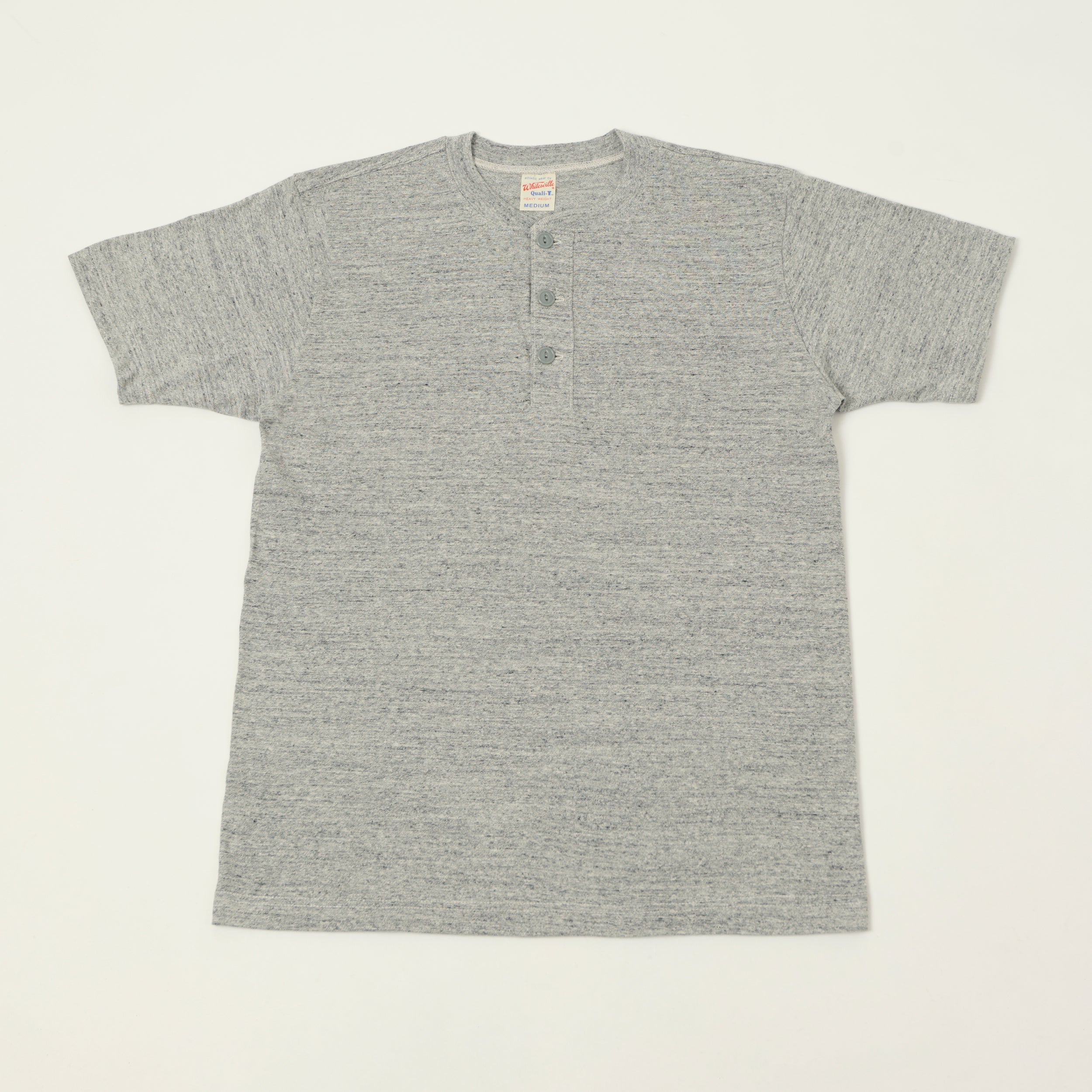 Whitesville Classic Henley T-Shirt - Heather Grey