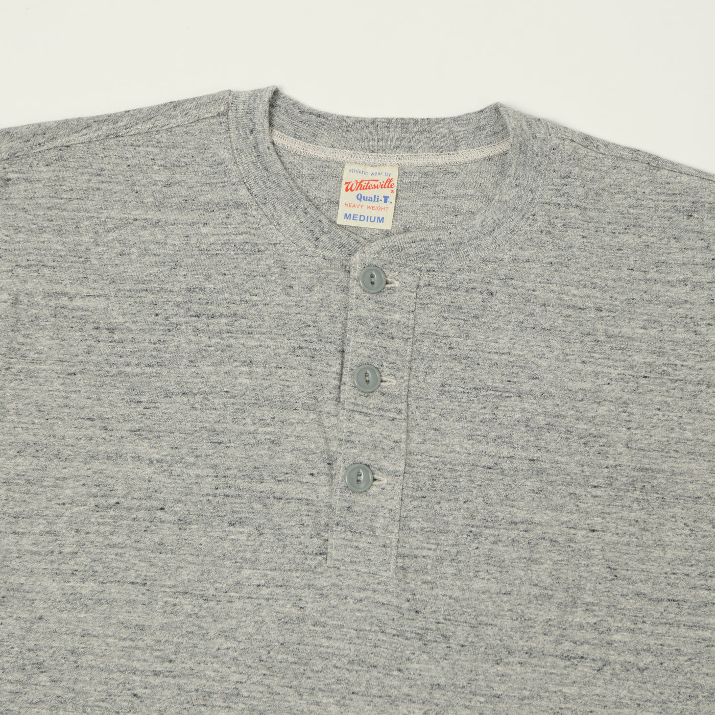 Whitesville Classic Henley T-Shirt - Heather Grey