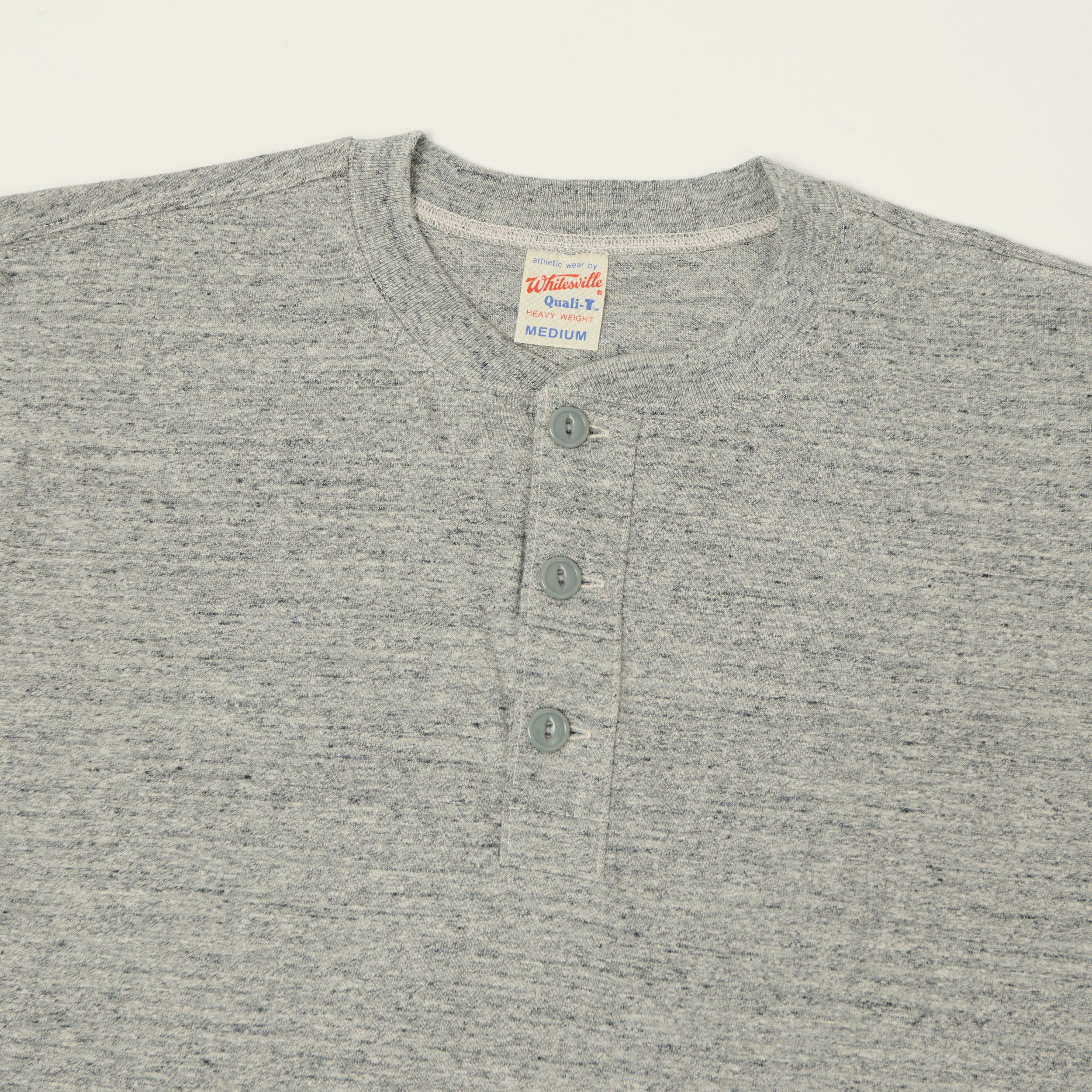 Whitesville Classic Henley T-Shirt - Heather Grey