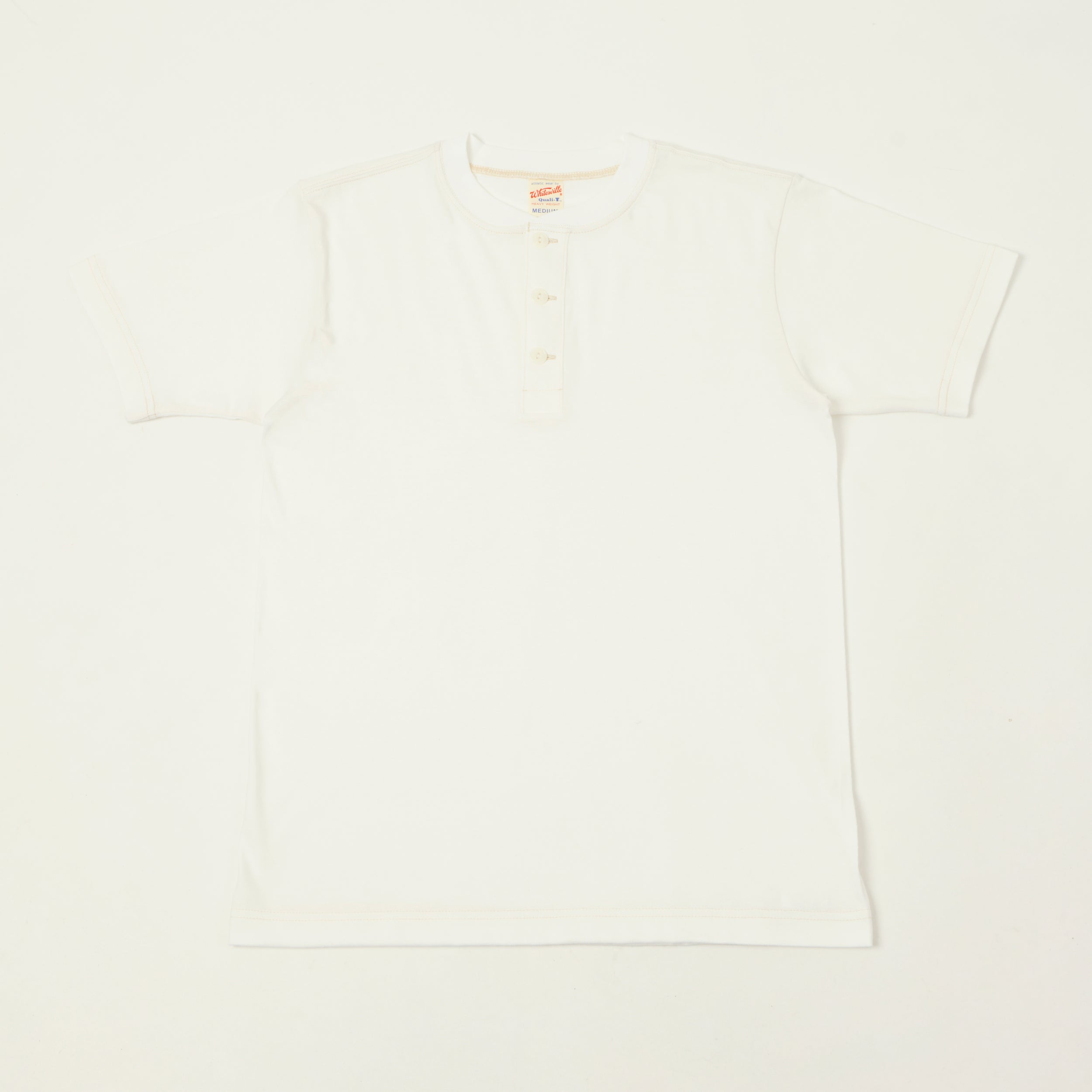 Whitesville Classic Henley T-Shirt - Off White
