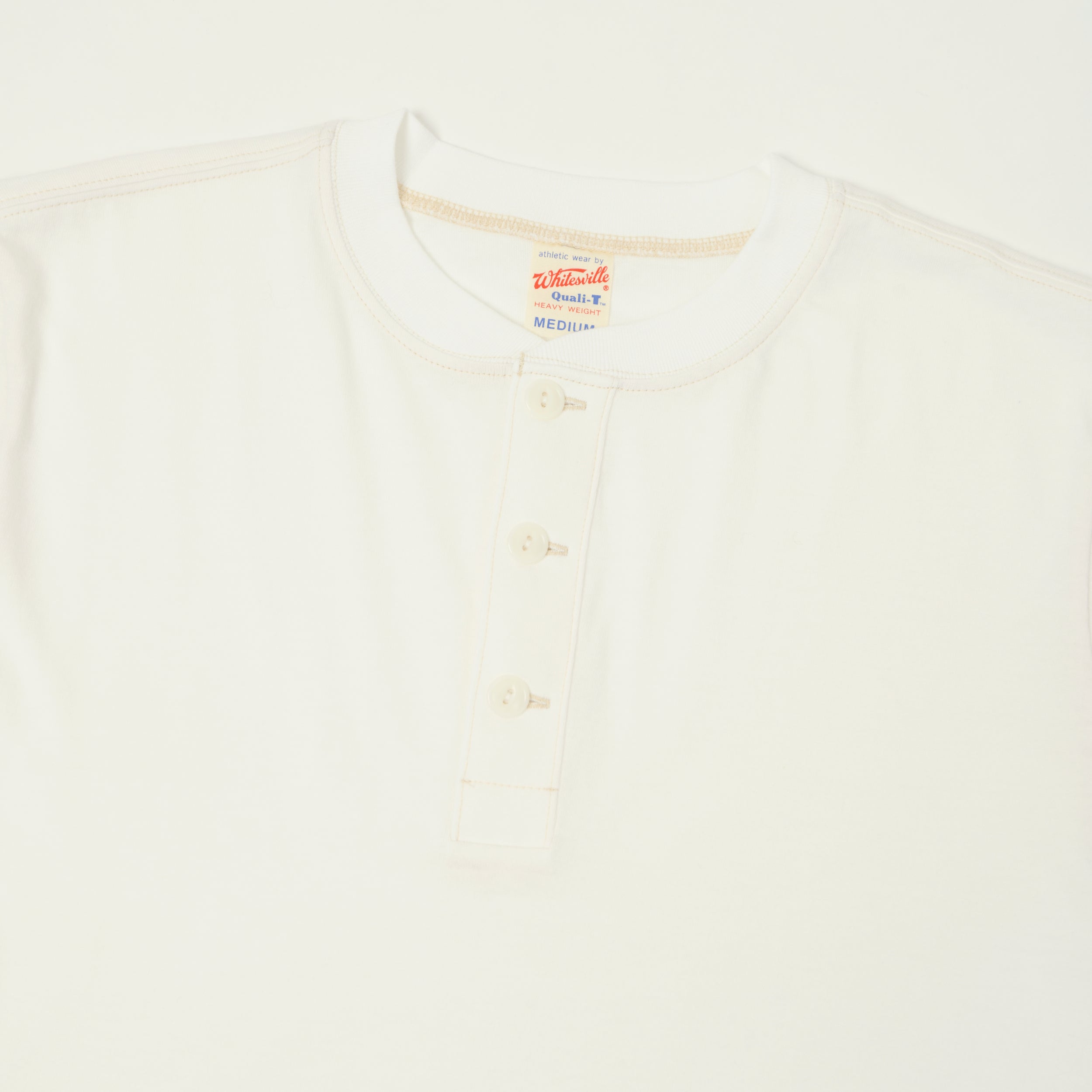 Whitesville Classic Henley T-Shirt - Off White