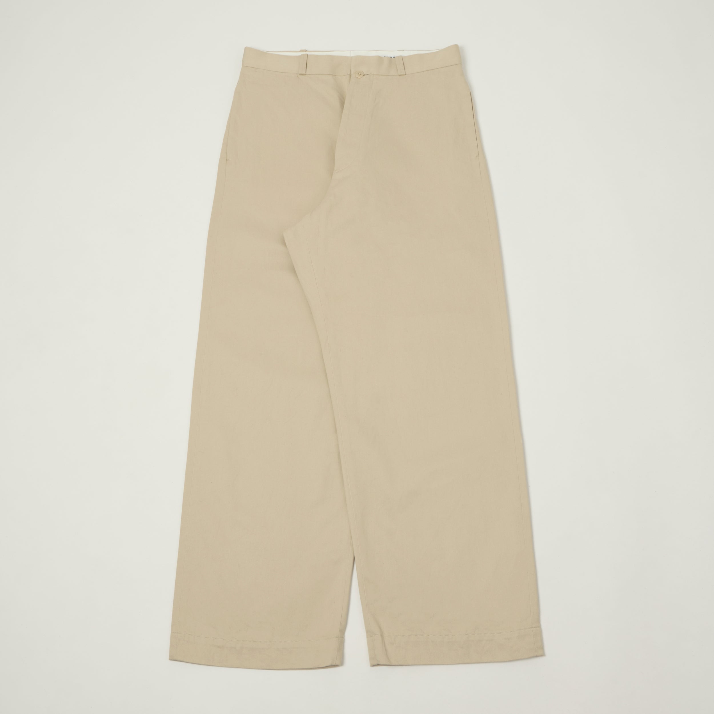 YAECA Wide Leg Classic Chino - Beige