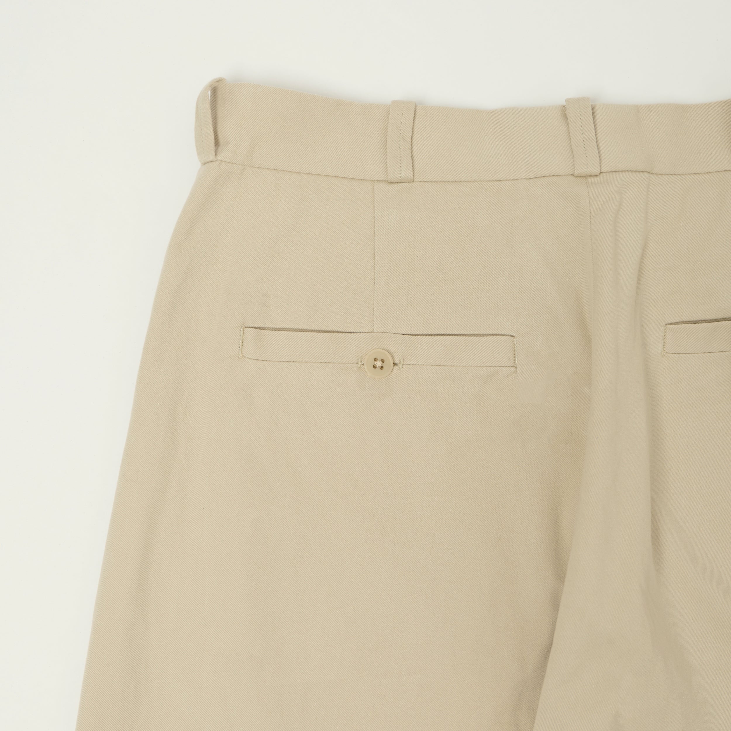 YAECA Wide Leg Classic Chino - Beige