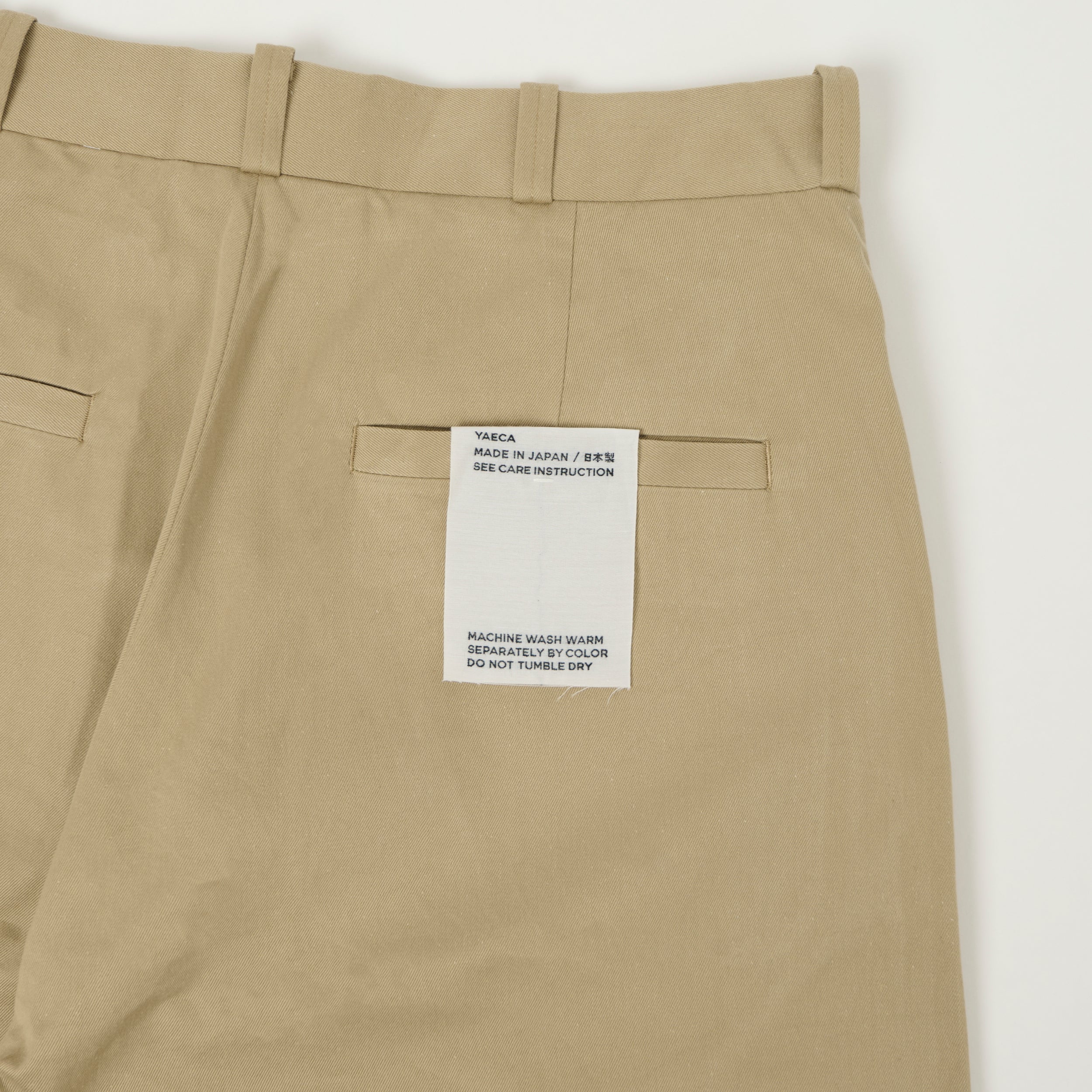 YAECA Wide Leg Classic Chino - Khaki – SON OF A STAG