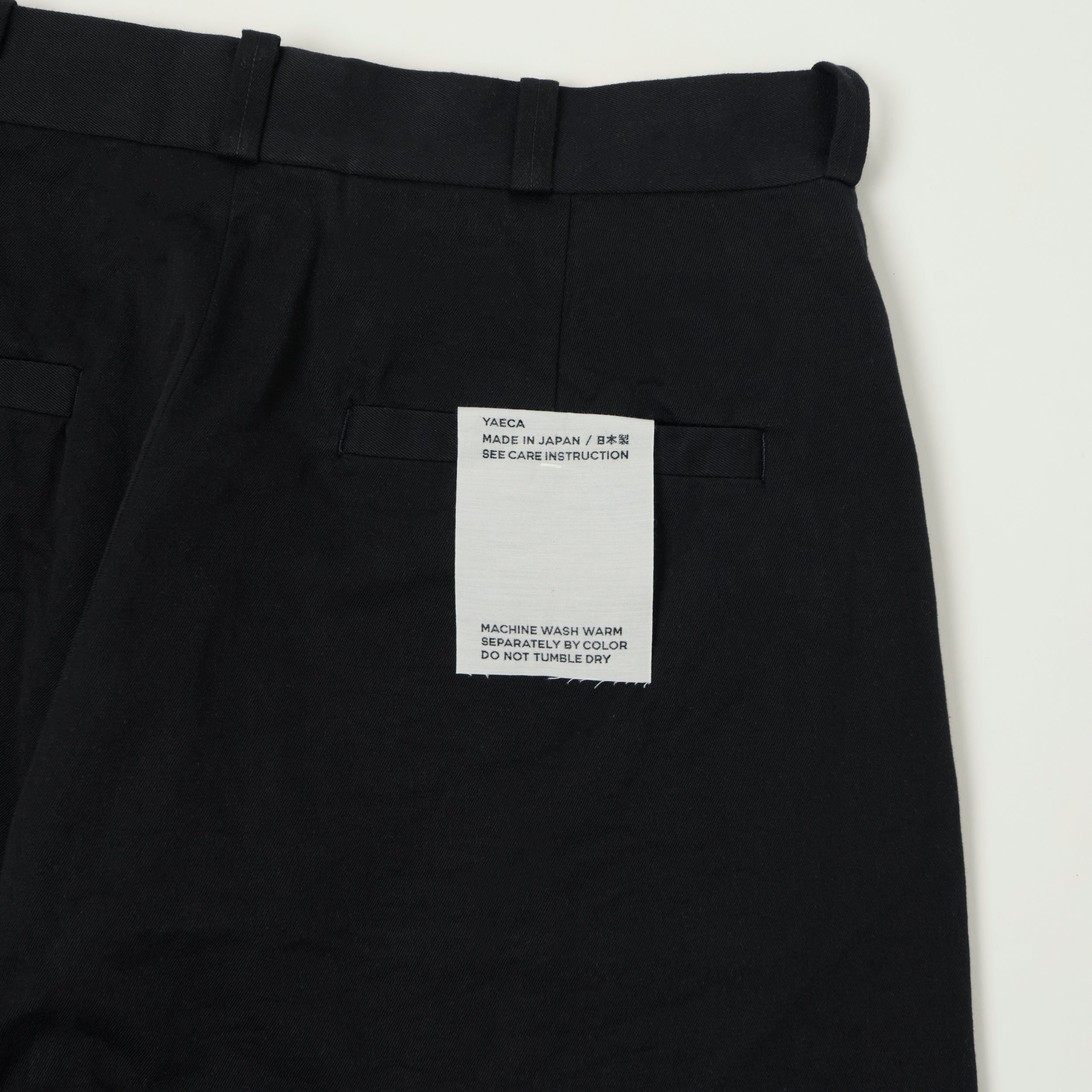 YAECA Wide Leg Classic Chino - Navy
