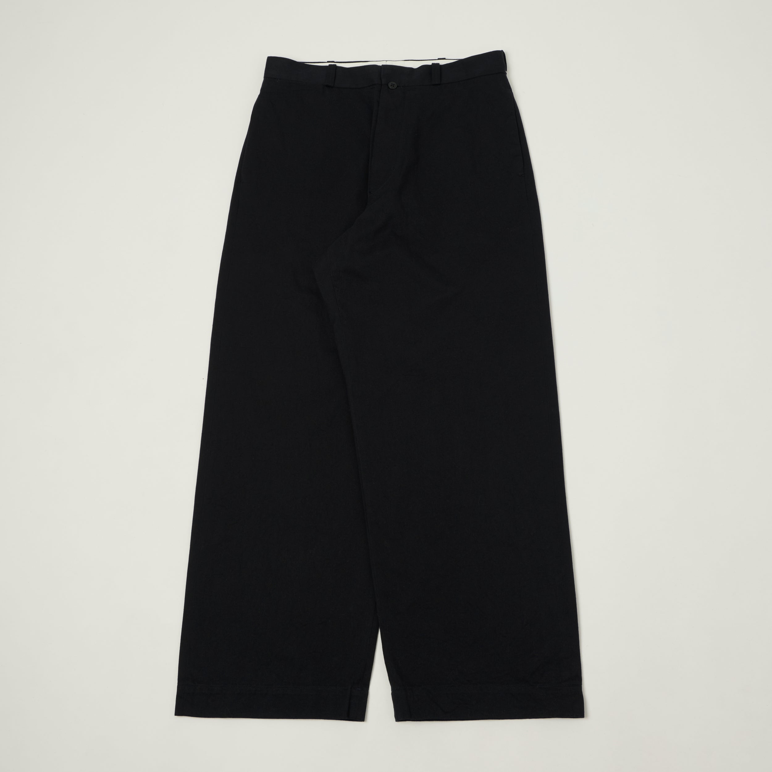 YAECA Wide Leg Classic Chino - Navy