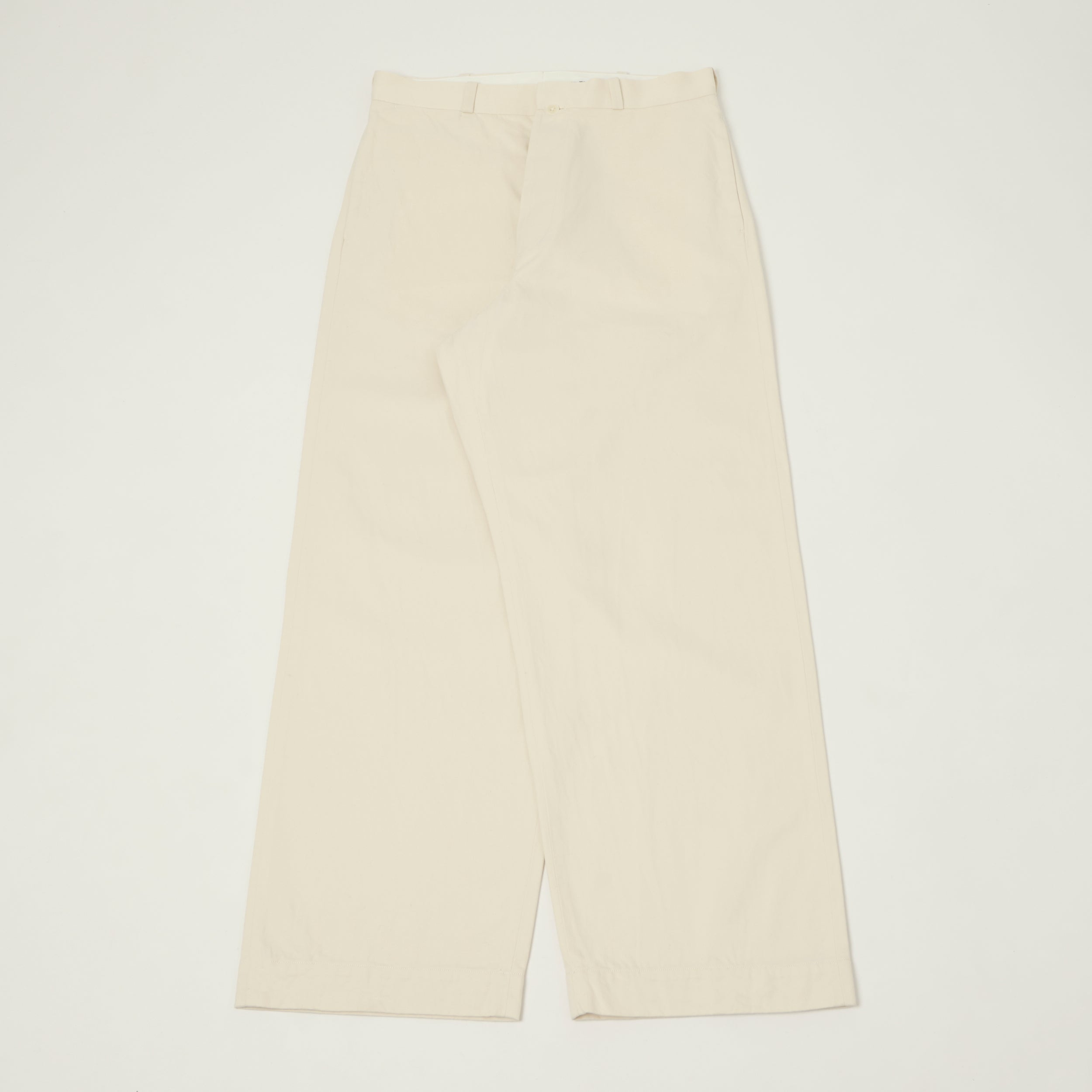 YAECA Wide Leg Classic Chino - White