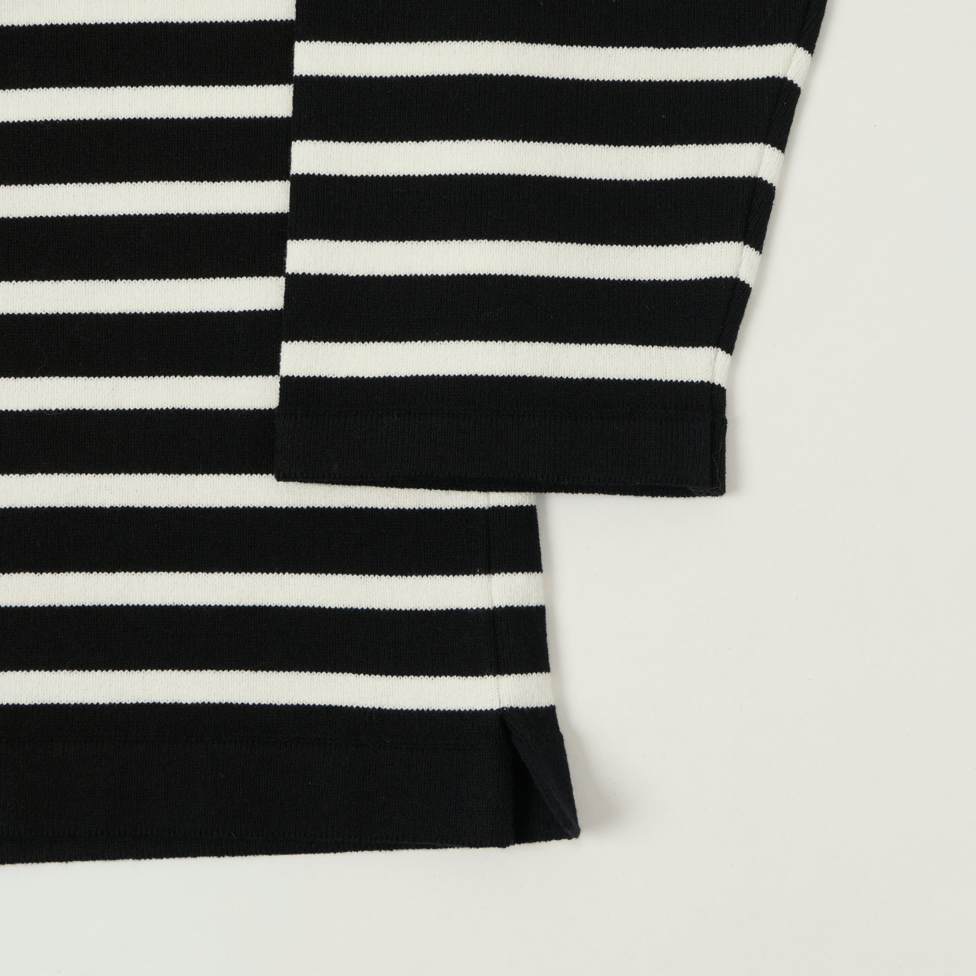 Yonetomi 'New Basic' Basque Stripe Pullover - Black/White