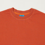 Yonetomi New Basic S/S Stripe T-Shirt - Orange