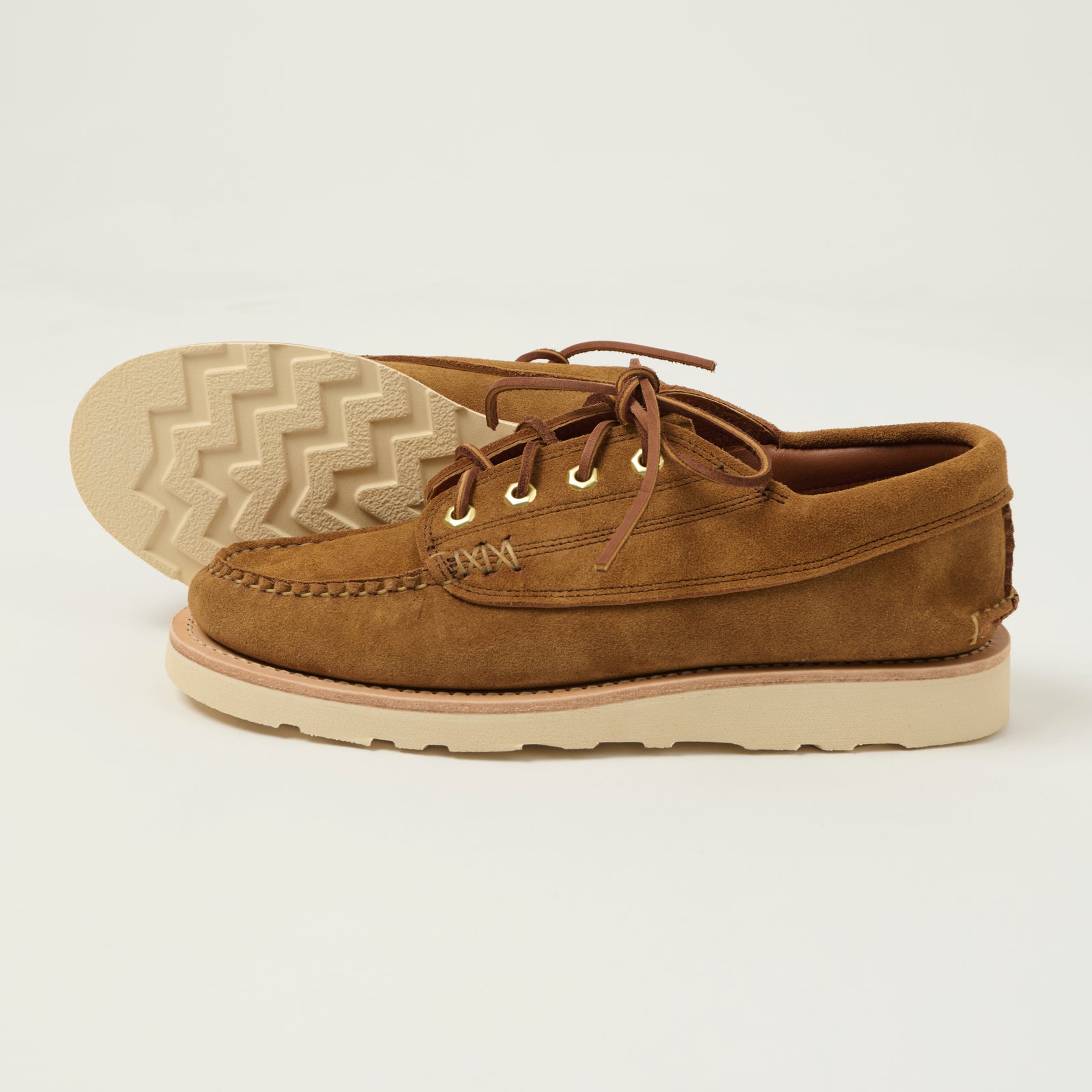 Yuketen Angler Moc Hex Eye Shoe - FO G Brown | SON OF A STAG