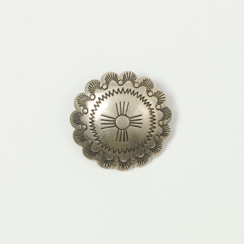 Yuketen 1 1/4" Concho Pin  - Nickel Silver