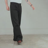 ONI Denim 222-13BK 13oz Extra Wide Straight Jean - Black One Wash