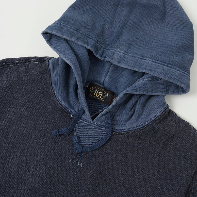 RRL Garment-Dyed French Terry Hoodie - Navy