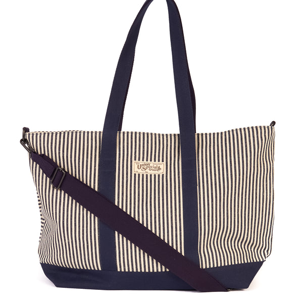 Freewheelers 2027010 'Rattler' Bag - Indigo Hickory Stripe