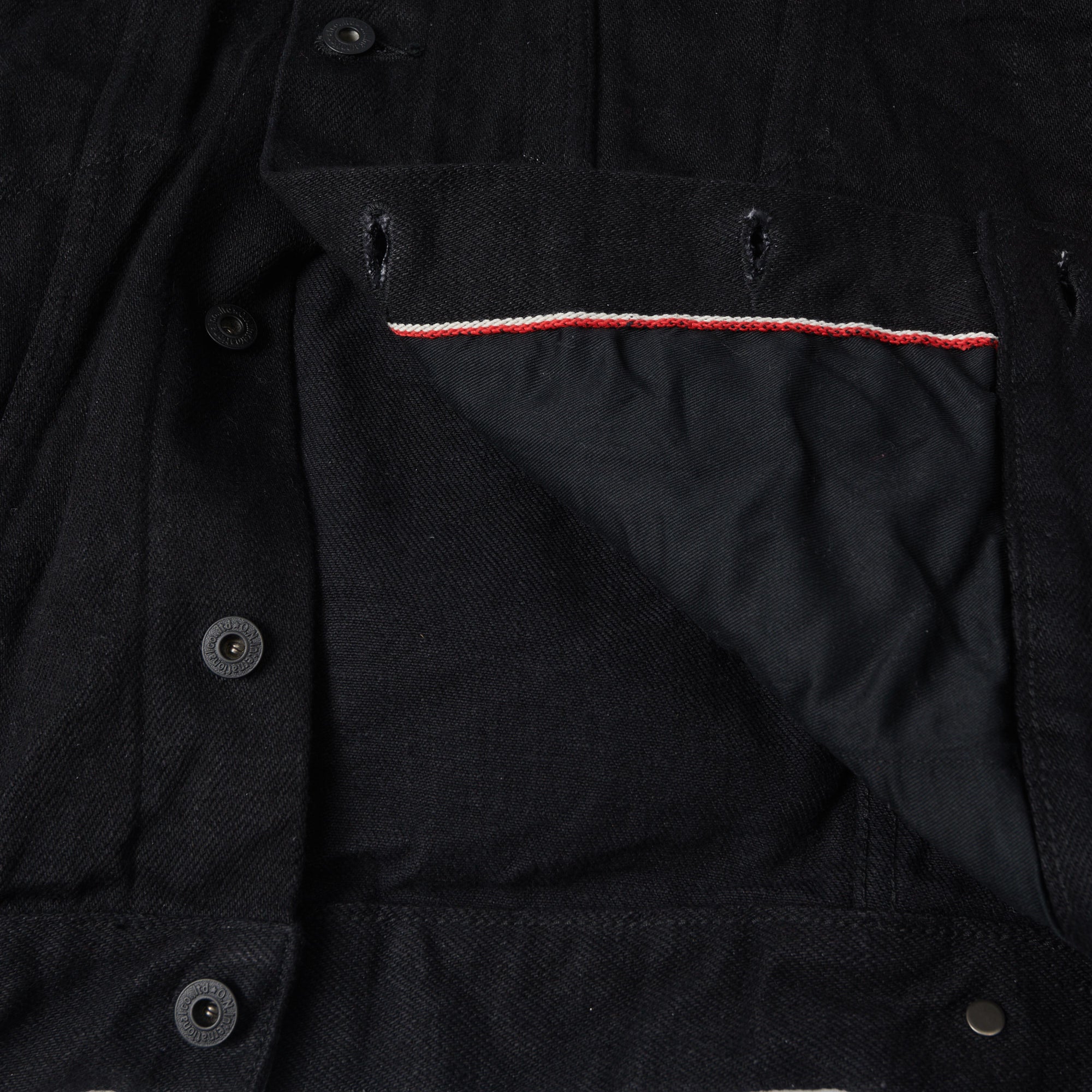 ONI Denim 02527PZR-IDBK 20oz 'Indigo x Black Secret Denim' Type III Denim Jacket - Rinsed