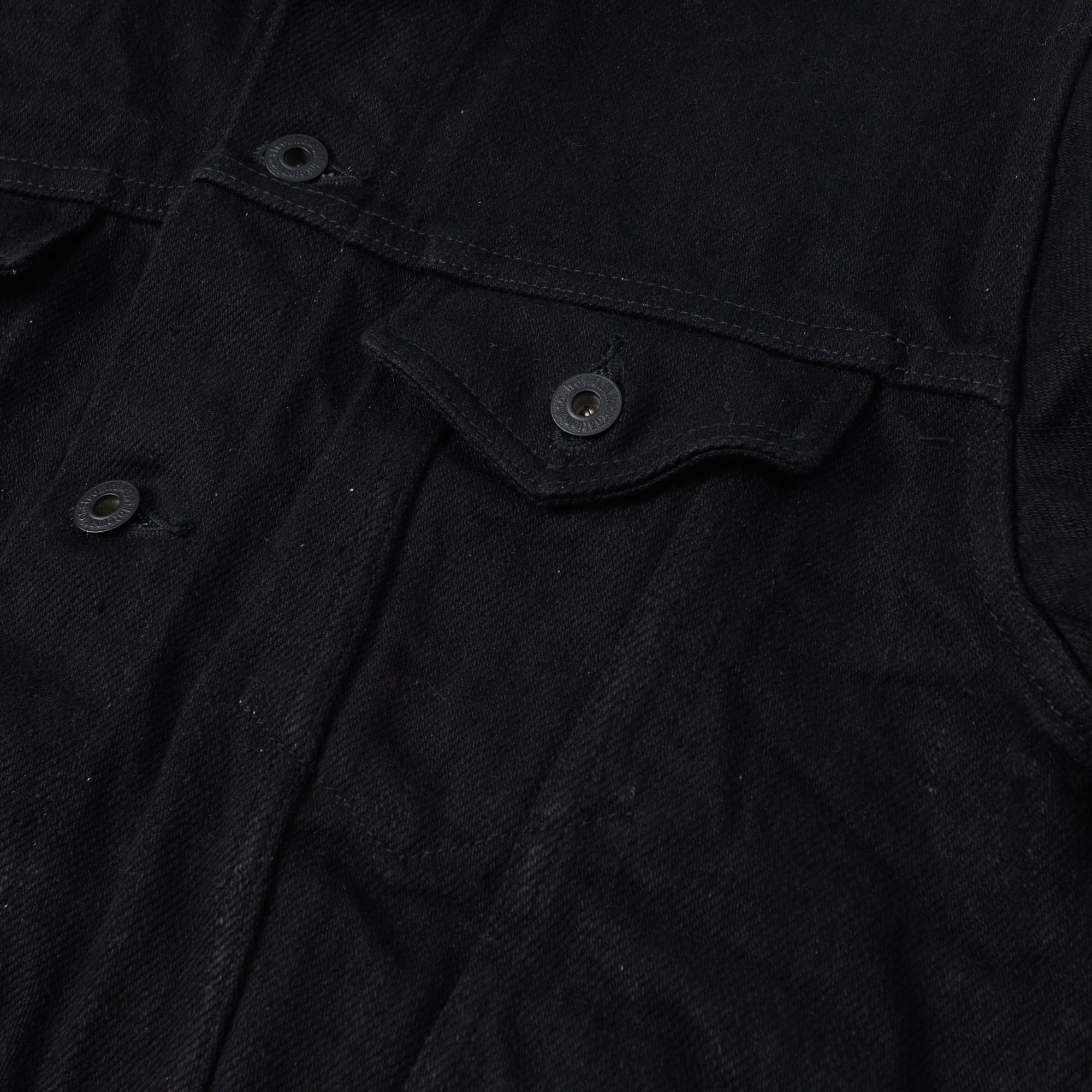 ONI Denim 02527PZR-IDBK 20oz 'Indigo x Black Secret Denim' Type III Denim Jacket - Rinsed