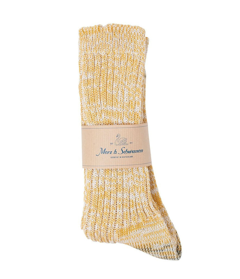 Merz b. Schwanen 271 Cotton Socks - Yellow Melange