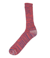 Merz b. Schwanen 271 Cotton Socks - Navy/Red