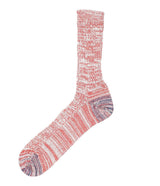 Merz b. Schwanen 271 Cotton Socks - Red Melange