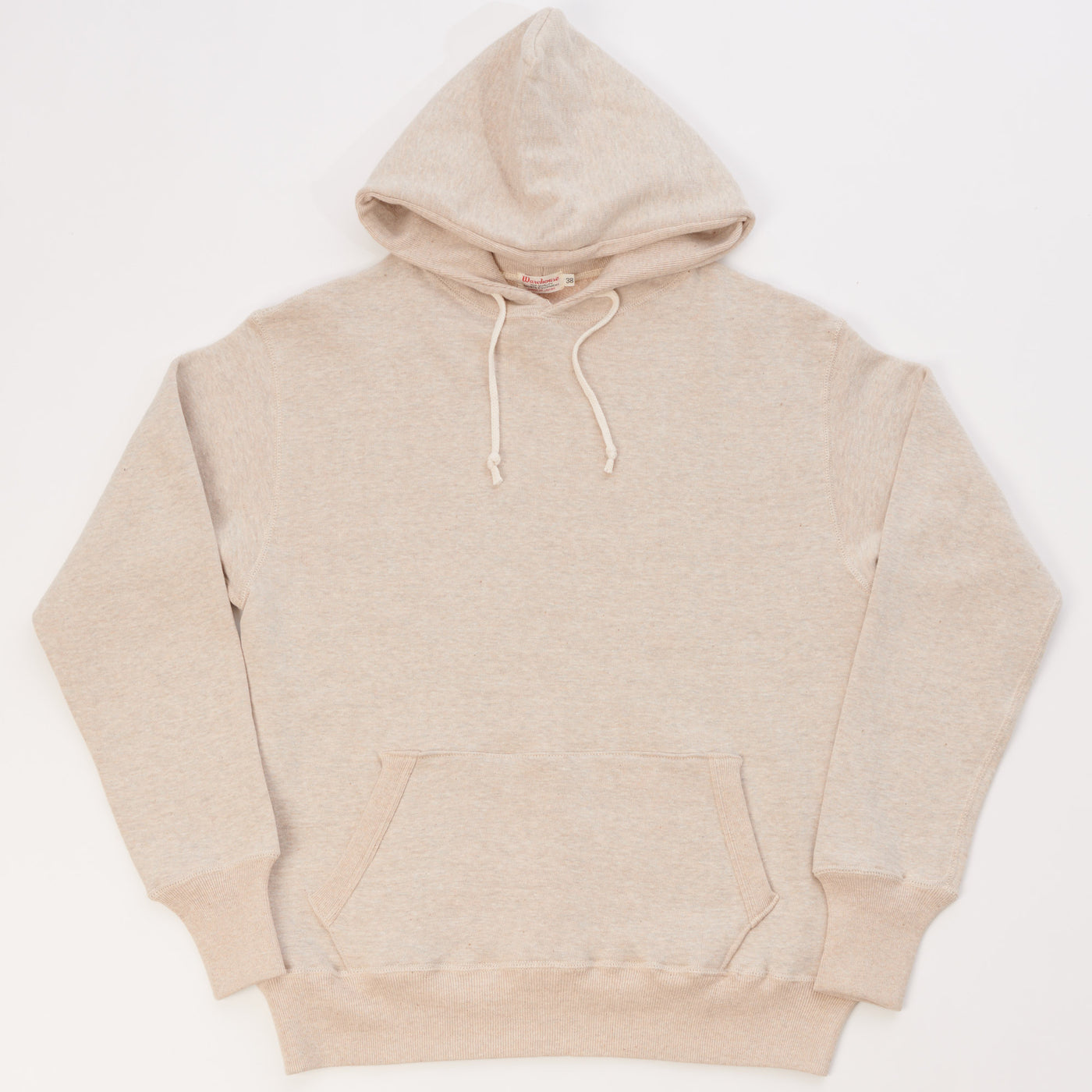 Warehouse & Co 450 Two Needle Hooded Sweatshirt - Oatmeal