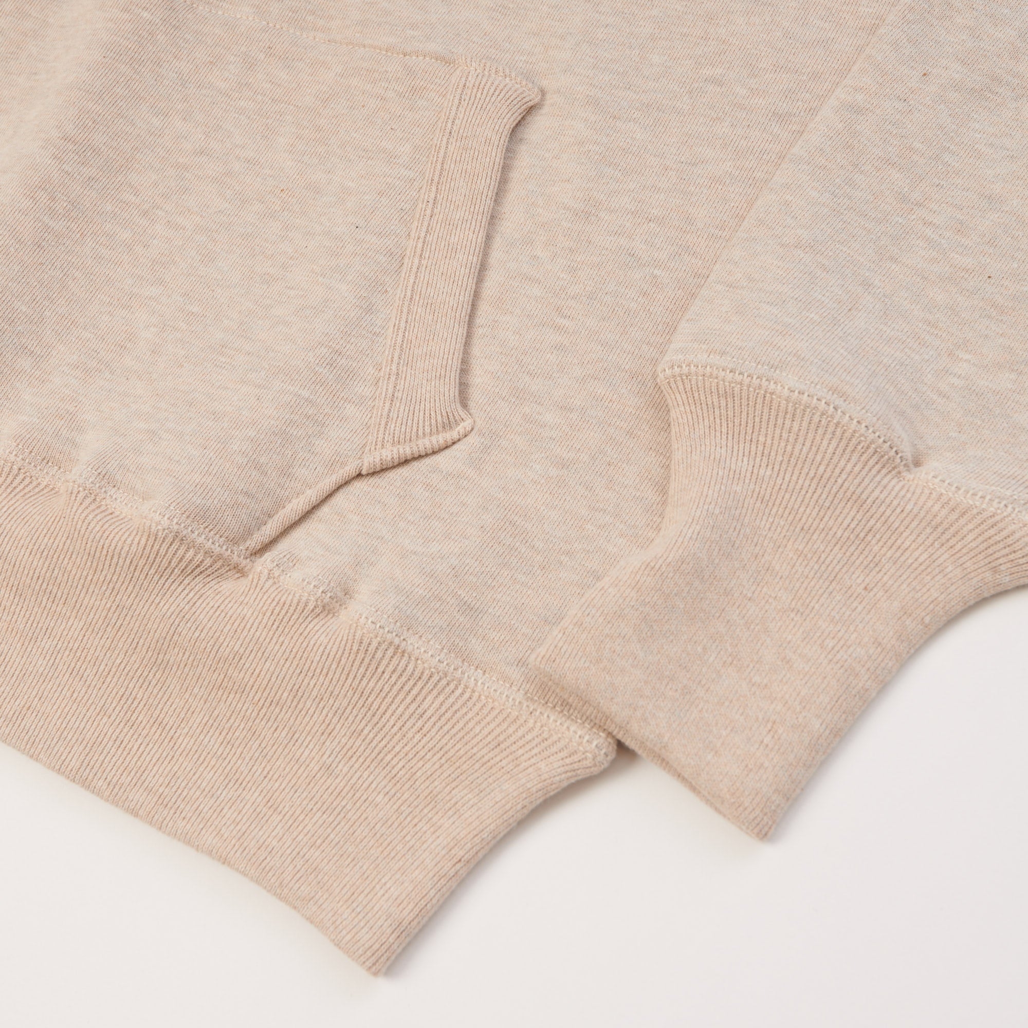 Warehouse & Co 450 Two Needle Hooded Sweatshirt - Oatmeal